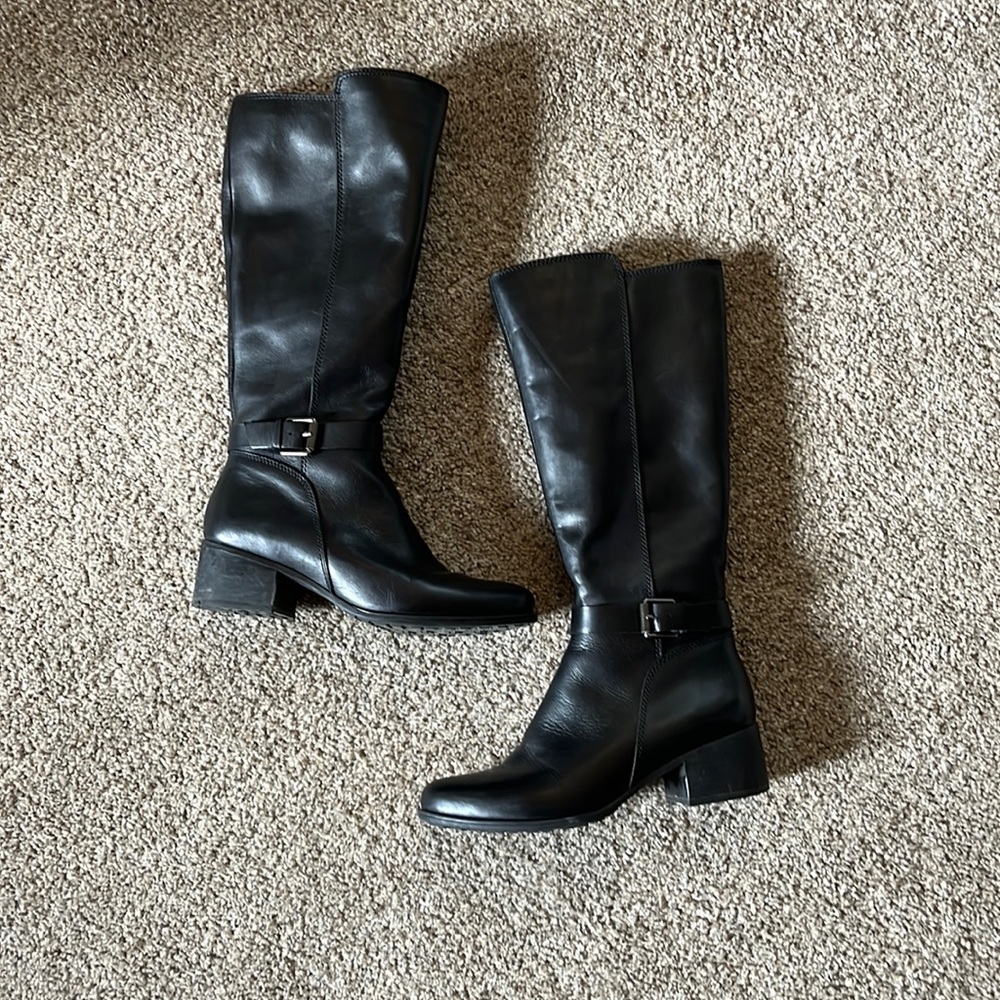 Knee high leather boots